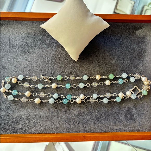 David Yurman Multi-Stone Venetian Quatrefoil Necklace 40" - Picture 5 of 10